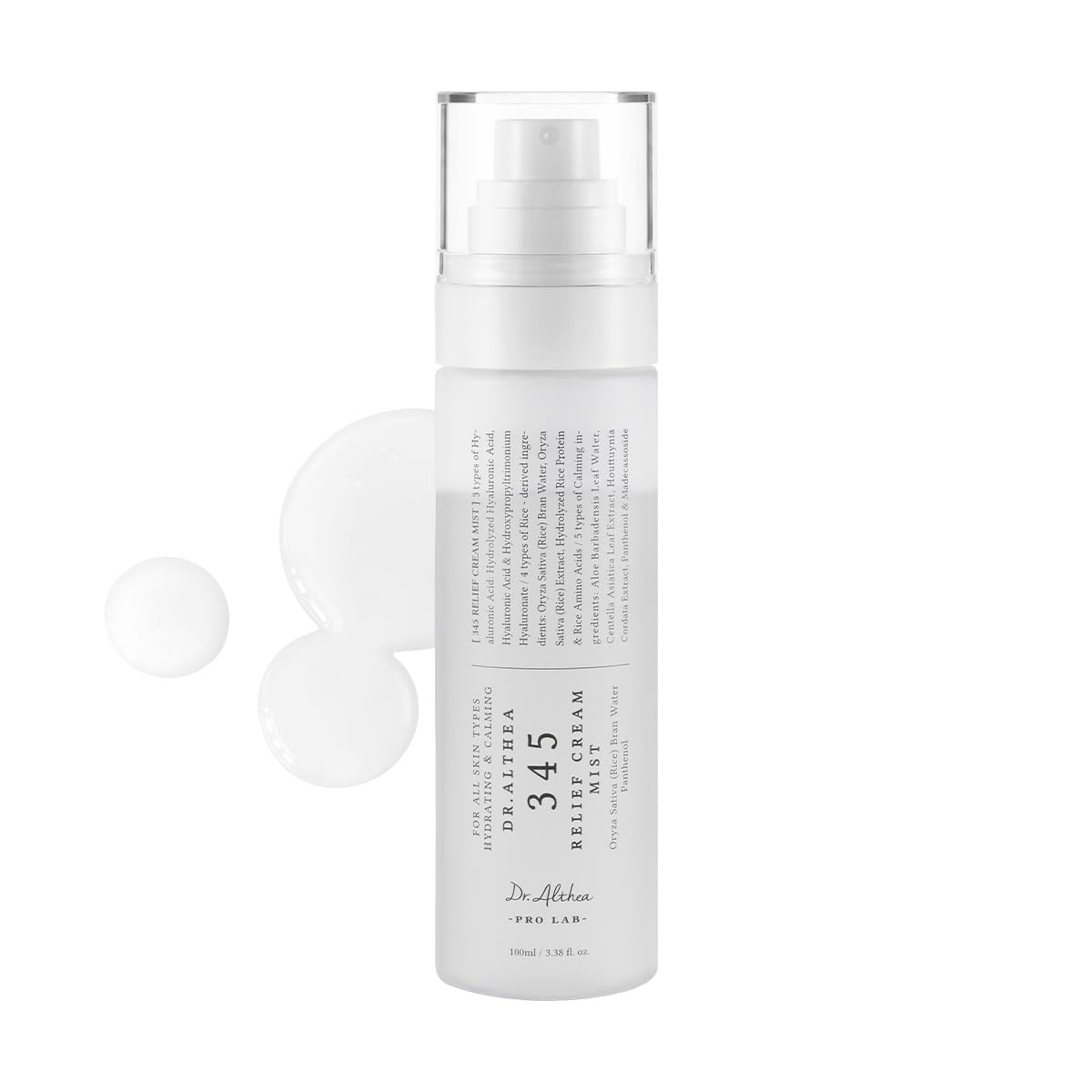 Dr.Althea 345 Relief Cream Mist, Korean Vegan Skin Care, 3.38 Fl Oz Beauty and Personal Care Dr.Althea