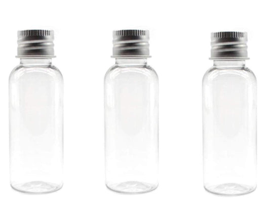 12PCS 1oz / 30Ml Empty Clear PET Plastic Tube Bottle Containers With Silver Aluminum Screw Cap For Makeup Lotion Essential Oils Creams Powders Beauty & Personal Care TUPWEL