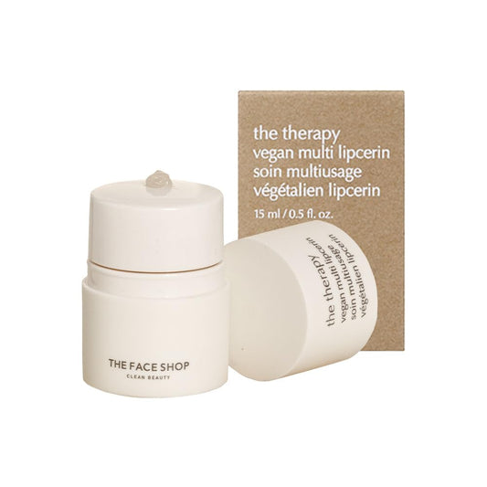 The Face Shop The Therapy Vegan Lip Butter, Moisturizing Lip Balm, Shea Butter & Sunflower Oil & Peptide, Lip Sleeping Mask for Sensitive Skin & Dry Beauty and Personal Care The Face Shop