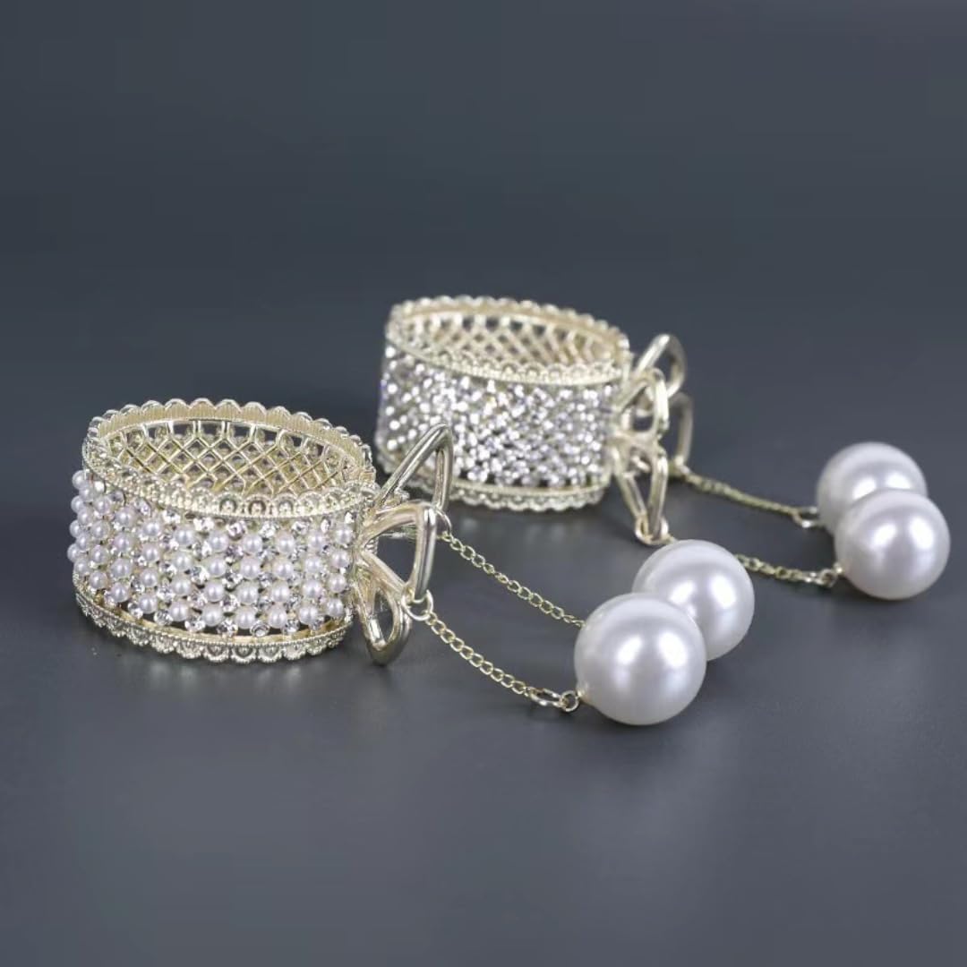 Textention Small Hair Claw Clips for High Ponytail, 2 Pieces Rhinestone Shark Hair Clips with Nonslip Mini Pearl Hair Clamps, Hair Clips Hairpins Hair Beauty & Personal Care Textention