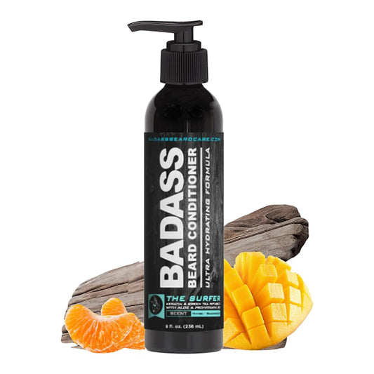 Badass Beard Care Beard Conditioner - THE SURFER, 8oz - Made of Natural Ingredients for A Healthy, Soft, & Itch Free Beard and Mustache Beauty and Personal Care Badass Beard Care