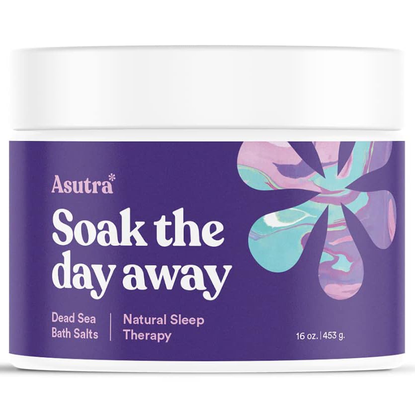 ASUTRA Dead Sea Bath Salts (Bedtime Soak), 16 oz - Soak in Rich & Vital Healing Minerals - Prepare for Sweet Dreams with Lavendar, Rosemary, & Ylang Beauty and Personal Care ASUTRA