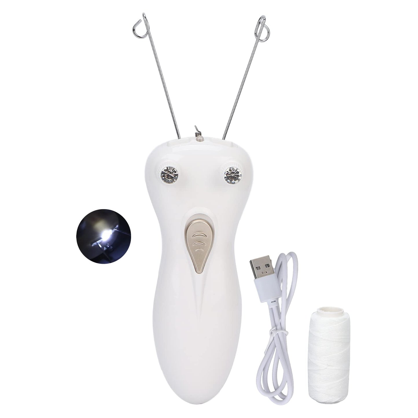 Folanda Hair Remover, Ladies Beauty Epilator, Cordless Electric Cotton Thread Epilator for Upper Lips Cheek Chin Arm Leg, Painless Face and Body Hair Beauty and Personal Care Folanda
