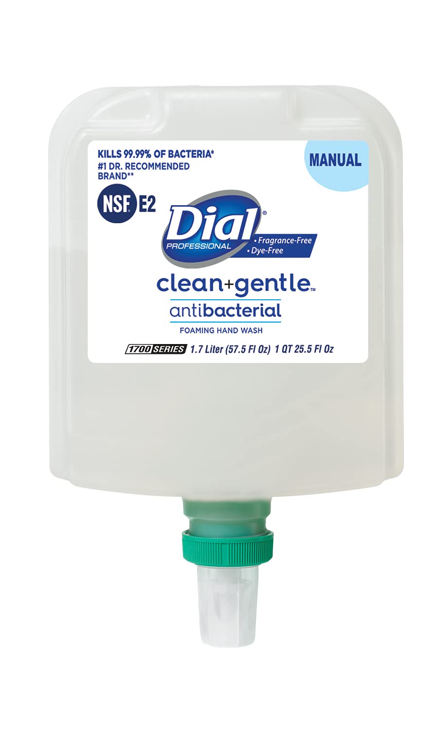 Dial Clean + Gentle Antibacterial Foaming Hand Wash, Fragrance and Dye-Free, 1700 Universal Manual, 1.7L Dispenser Refill (Pack of 3) Beauty & Personal Care Dial