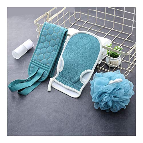 Body Scrub Towel 3pcs Bath Towels Bathtub Brushes Bath Glove Bathtub Ball Rubbing Peeling Body Massage Shower Extremented Scrubber Skin Clean Beauty and Personal Care zxb-shop