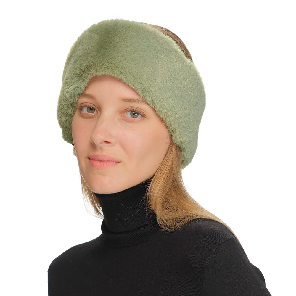 C.C Women's Faux Fur Headband Winter Ear Warmer