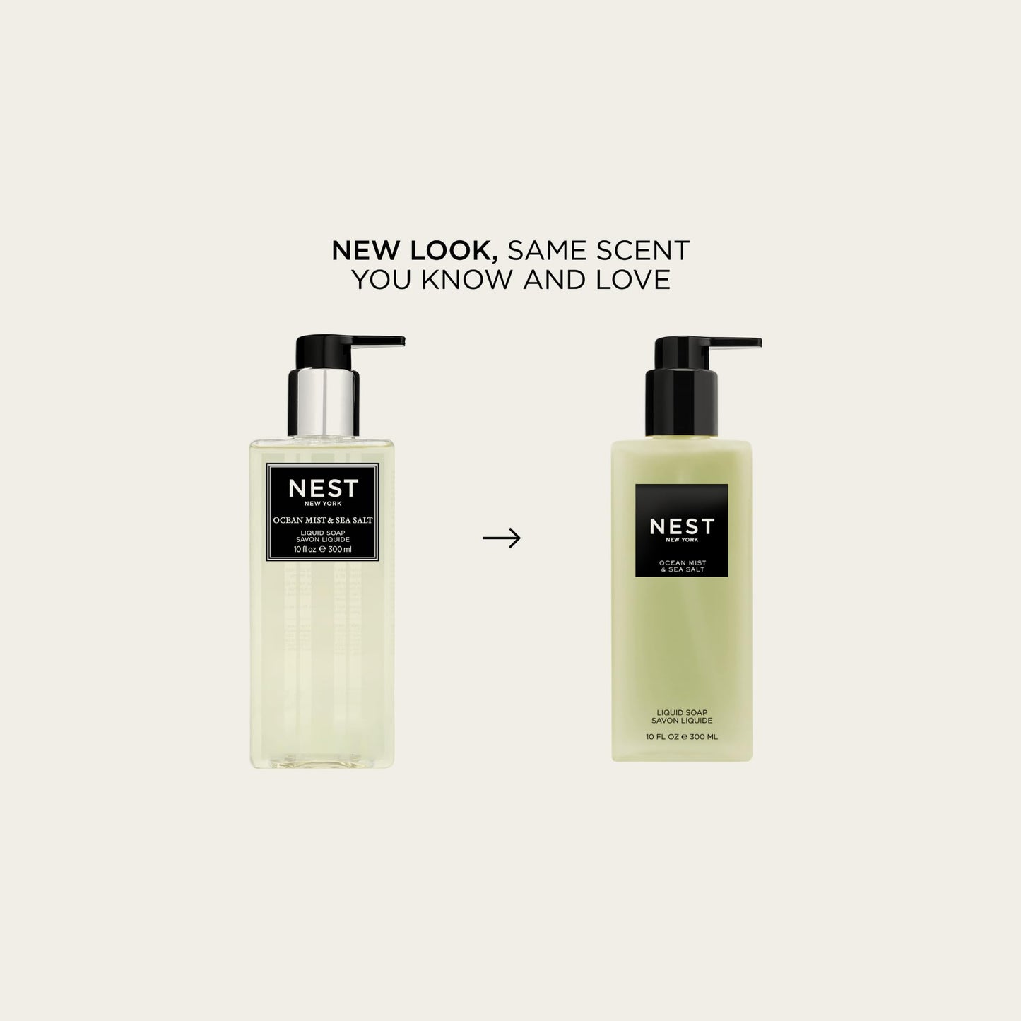 NEST New York Liquid Soap, Ocean Mist & Sea Salt - 10 fl oz - Cleanses & Nourishes Skin - Approx. 300 Pumps Per Bottle - Gluten Free & Cruelty Free Beauty & Personal Care NEST New York