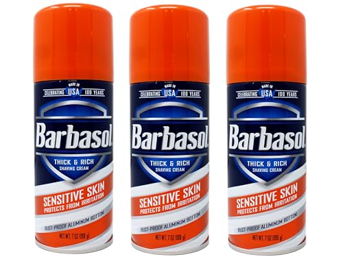 Barbasol Shave Cream 7 Ounce (Sensitive Skin, Pack of 3) Beauty & Personal Care Barbasol