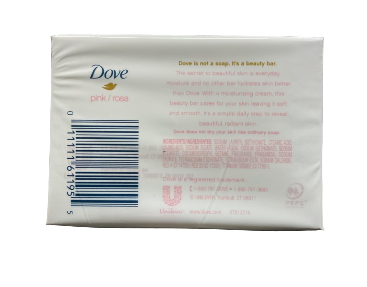 Dove Beauty Bar Pink 4 oz, 1 bar Beauty & Personal Care Dove