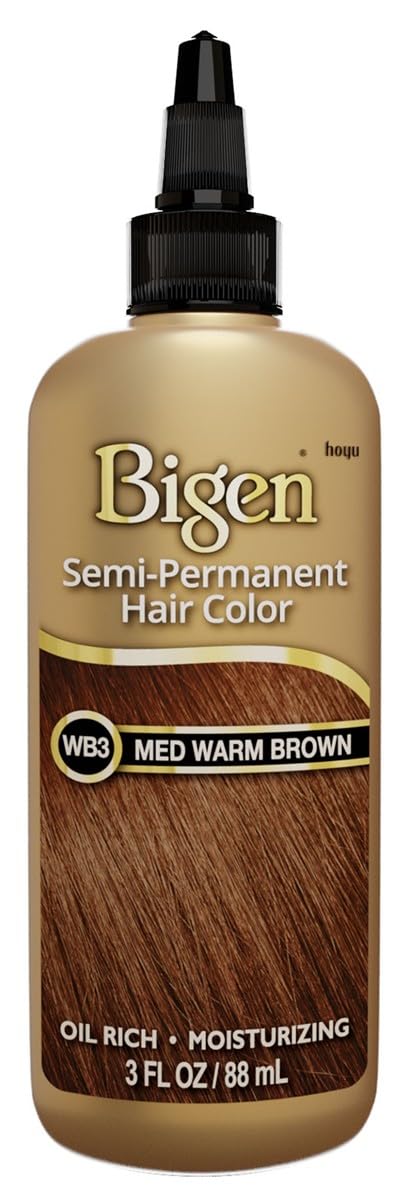 Bigen Semi-Permanent Haircolor #Wb3 Medium Warm Brown 3 Ounce (88ml) (6 Pack) Beauty & Personal Care Bigen