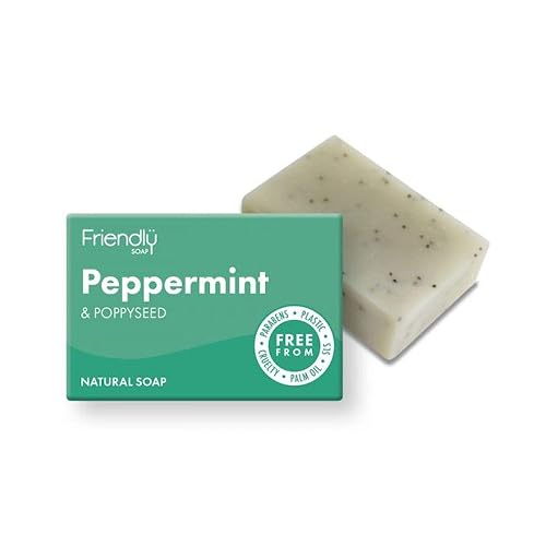 Friendly Soap Natural Handmade Peppermint and Poppy Seed Soap 95g Beauty & Personal Care Friendly Soap