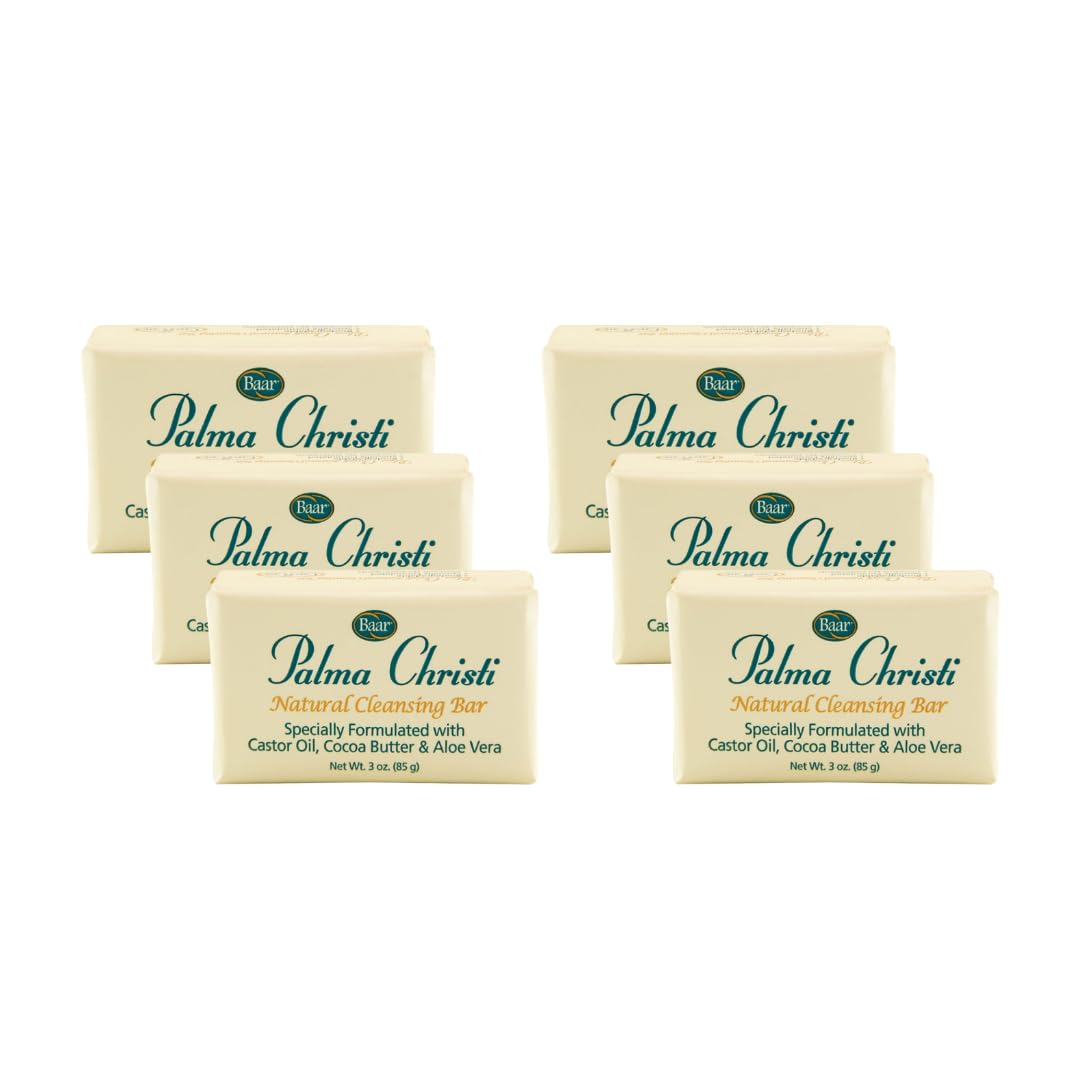 Baar Palma Christi (Castor Oil) Natural Cleansing Bar Soap, 6 bar set Beauty & Personal Care Baar
