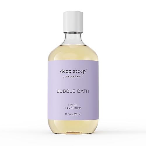 Deep Steep Fresh Lavender Bubble Bath for Women, Hypoallergenic, Clinically Tested, Clean Formula for Sensitive Skin, Sulfate-Free, 17 fl oz Bottle Beauty & Personal Care Deep Steep