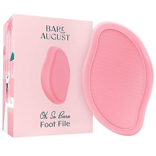 Bare August Glass Foot File Callus Remover- Heel Scraper & in Shower Foot Scrubber Dead Skin Remover - Pedicure Foot Buffer for Soft Feet Beauty & Personal Care Bare August