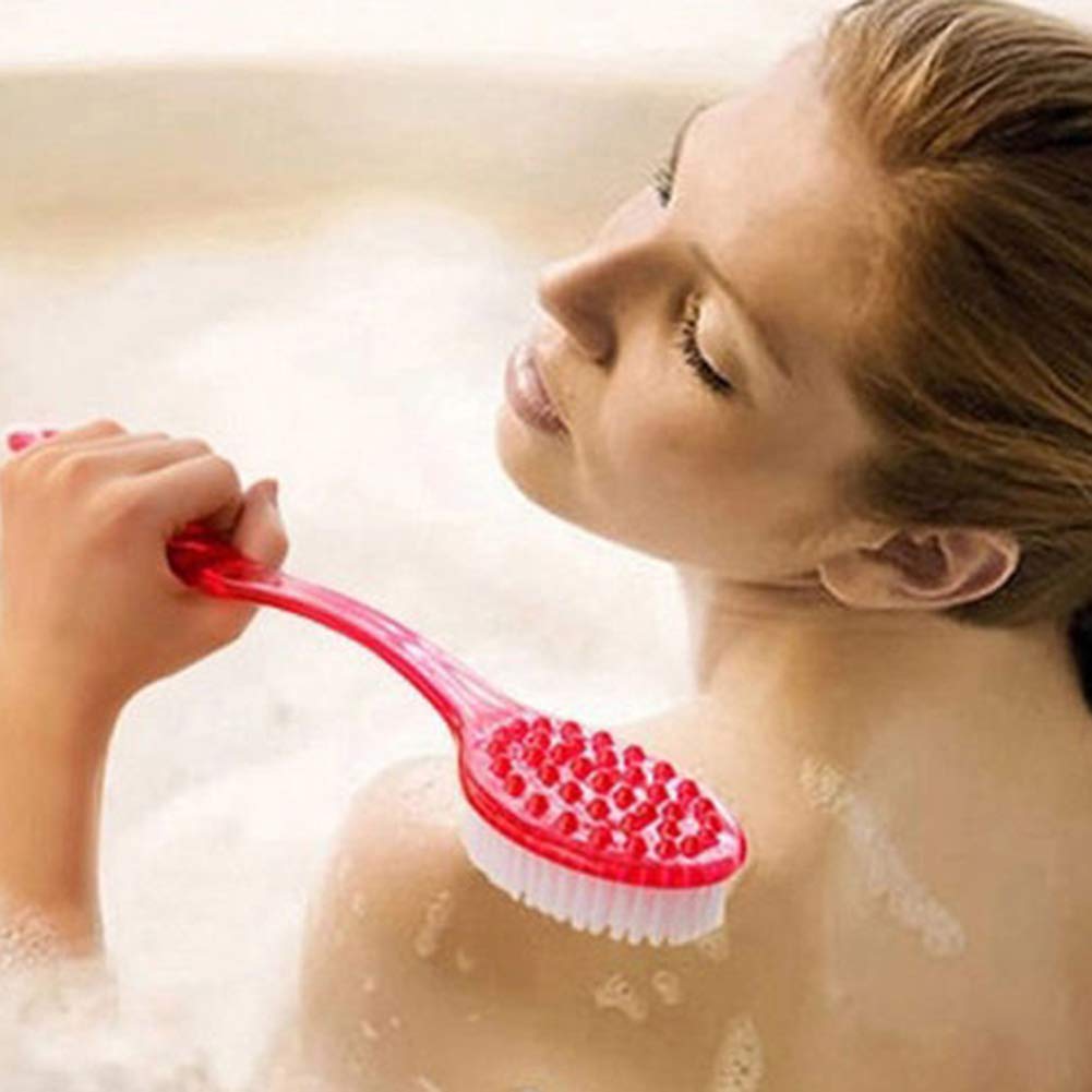 Mosichi Body Brush Back Scrubber Long Handle Bath Shower Brush Massager Skin Cleaning Tool Rose Red Beauty and Personal Care Mosichi