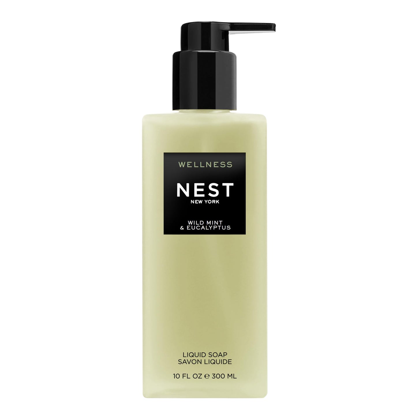 NEST New York Liquid Soap, Wild Mint & Eucalyptus - 10 fl oz - Cleanses & Nourishes Skin - Approx. 300 Pumps Per Bottle - Gluten Free & Cruelty Free Beauty & Personal Care NEST New York