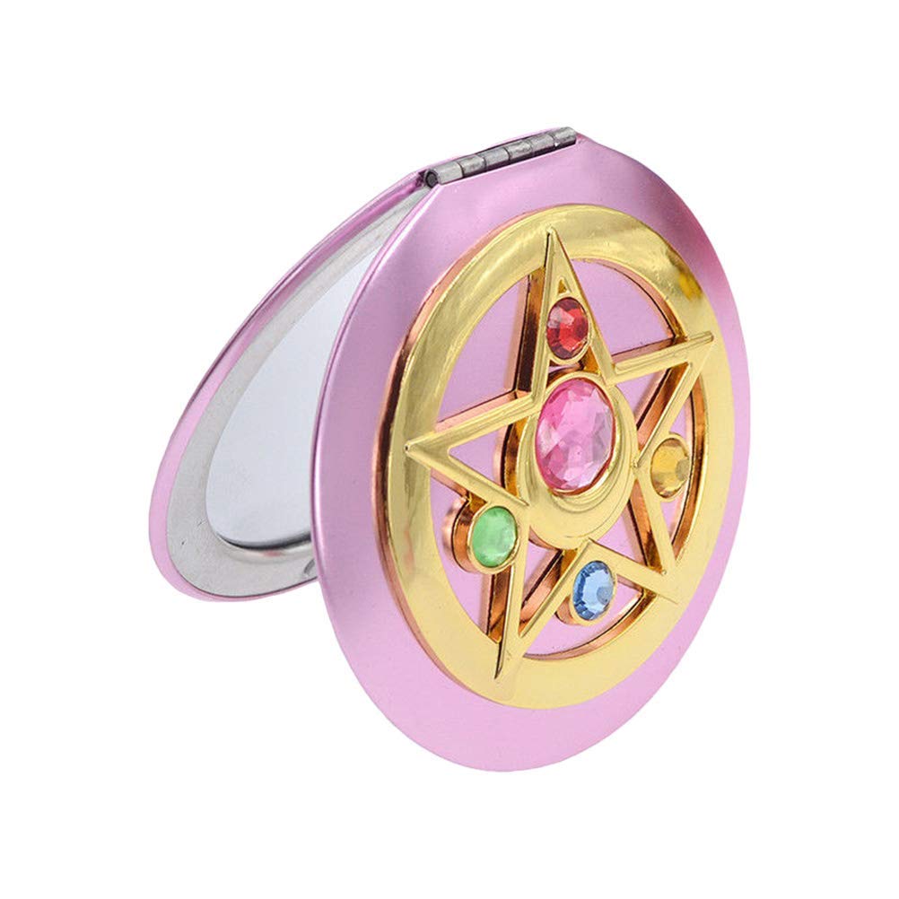 SHOWLOUE Makeup Compact Mirrors, Personal Makeup Mirror Portable Travel Handheld Foldable Double Sided Mirror Beauty & Personal Care SHOWLOUE