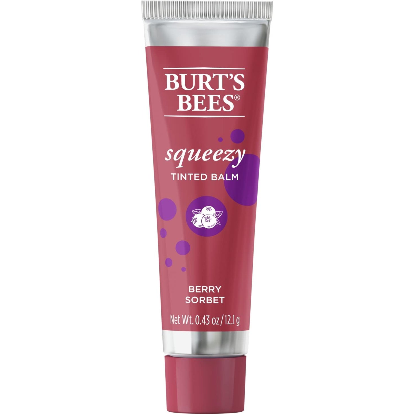 Burt's Bees 100% Natural Origin Squeezy Tinted Lip Balm, Berry Sorbet, 0.43 Ounce Squeeze Tube Beauty and Personal Care Burt's Bees