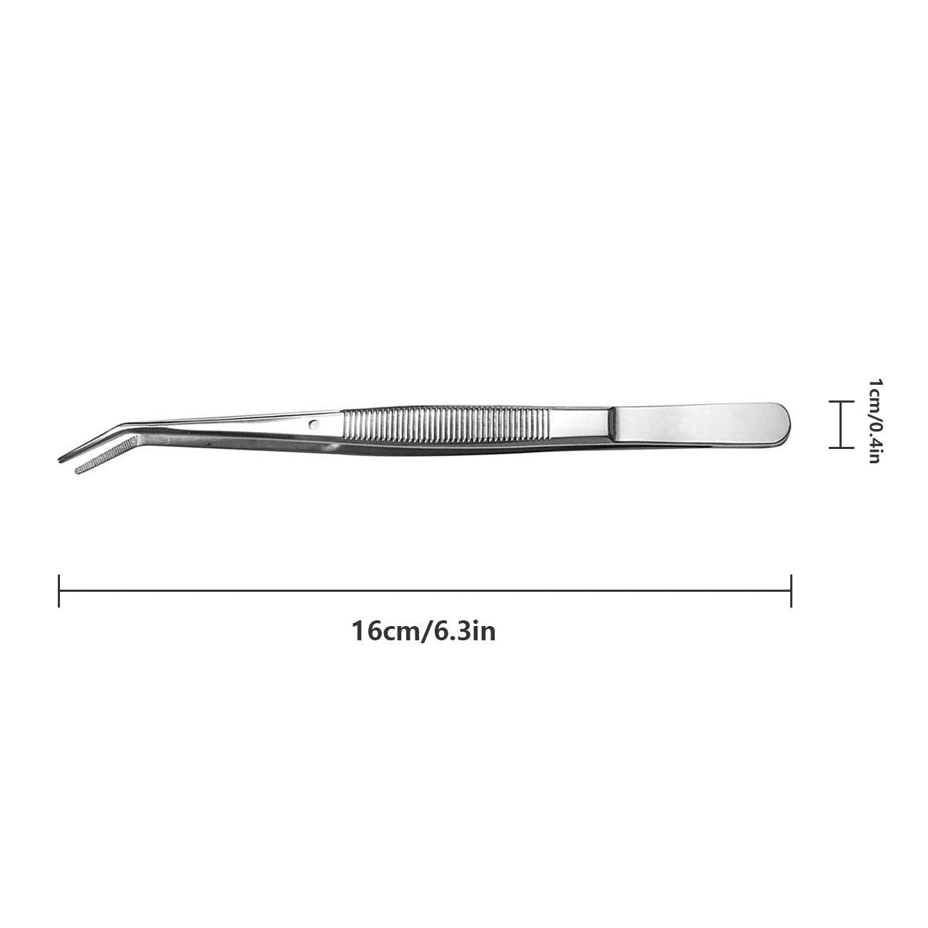Stainless Steel Tweezers, with Curved Serrated Tip Multipurpose Sewing Machine Tweezers Forceps for Craft Repairing (2 Pcs set) Beauty and Personal Care Rolybag