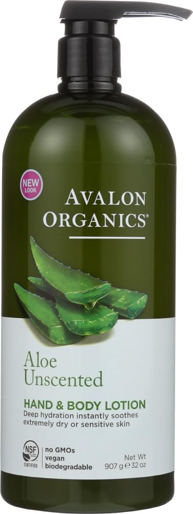 Avalon Organics Hand & Body Lotion for Dry Skin Aloe Unscented, 32 OZ Beauty & Personal Care KEZATAAK