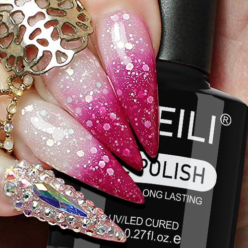 AIMEILI Temperature Color Mood Changing Gel Nail Polish, Hema Free, Cruelty Free, Vegan, Chameleon Gel Set Of 6pcs X 10ml- Kit Set 13 Beauty & Personal Care AIMEILI