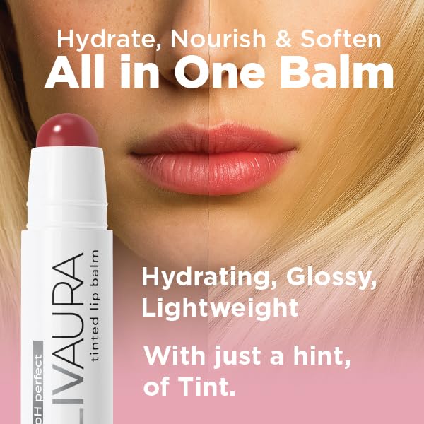 LIVAURA Tinted Lip Balm pH Activated Colored LipBalm, Hydrate, Glossy, Lightweight, Moisturize & Tint with Shea Butter, tinted lip balm for women Beauty and Personal Care LIVAURA