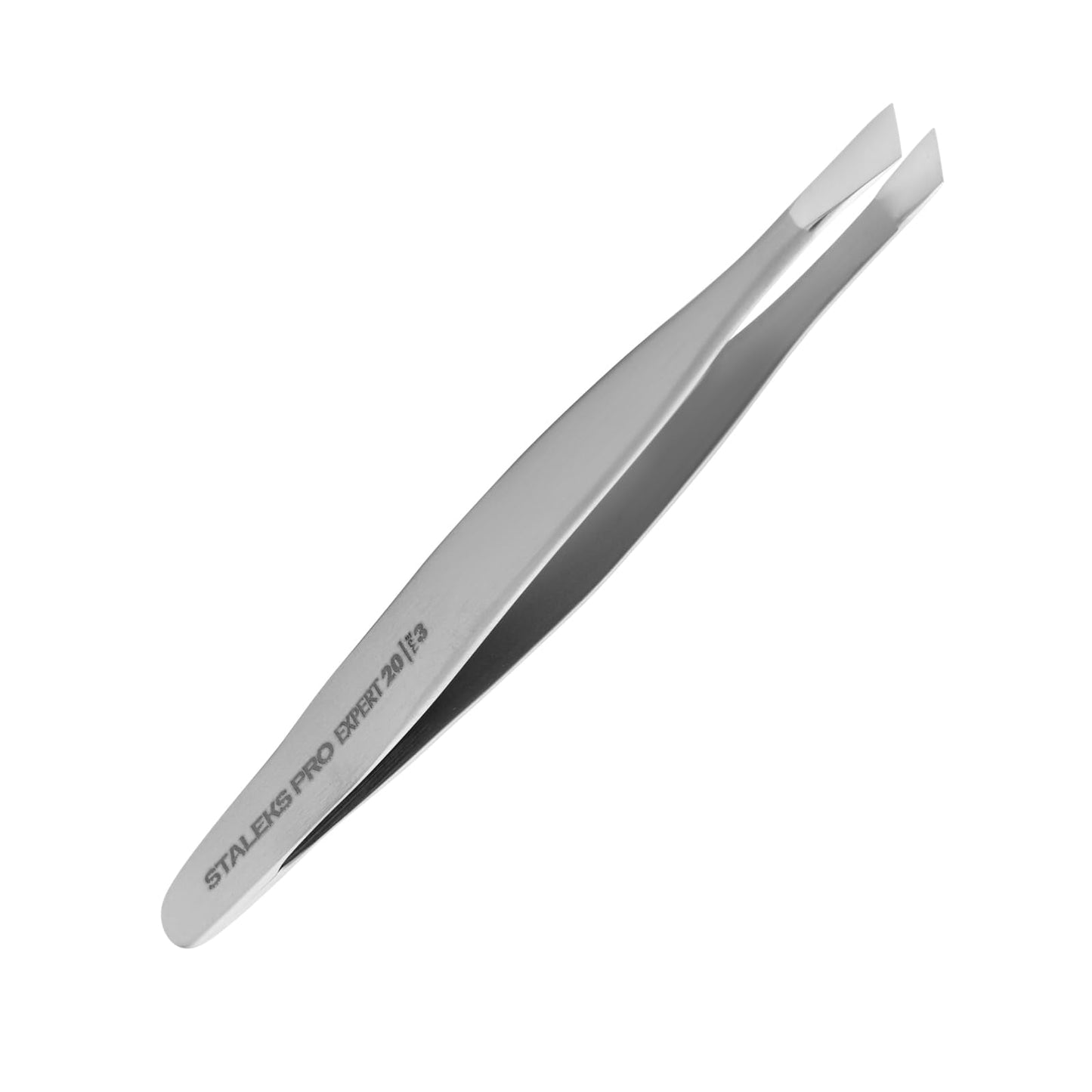 STALEKS PRO Expert 20 Type 3 Professional Eyebrow Tweezers - Wide Beveled Stainless Steel for Thick Brows & Soft Stroke Hair Removal Beauty and Personal Care STALEKS PRO