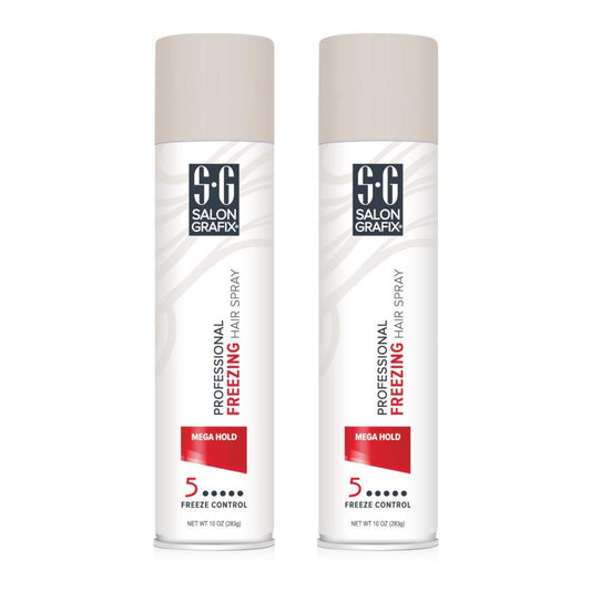 Salon Grafix Hairspray Freezing Mega Hold 10 Ounce (295ml) (2 Pack) Beauty & Personal Care Salon Grafix