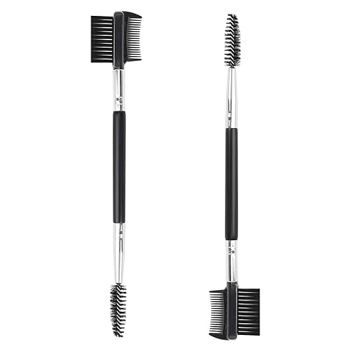 2pcs 3 Head Eyebrow Eyelash Shaper Eyelash Comb Double Head Brush Makeup Grooming Tool Cosmetic with 3 Different Spoolie Brushes for Separating Beauty & Personal Care MUIIGOOD