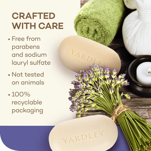 Yardley London English Lavender with Essential Oils Soap Bar, 4.25 Ounce (Pack of 12) Beauty & Personal Care Yardley