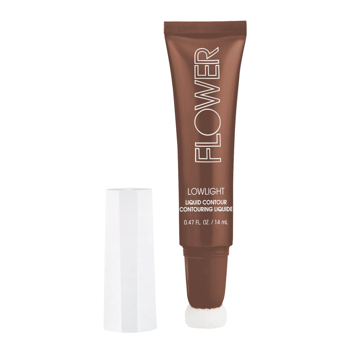 FLOWER BEAUTY By Drew Barrymore Lowlight Liquid Contour - Natural Finish + Buildable Coverage - Built-In Cusion Applicator - Deep Beauty & Personal Care FLOWER BEAUTY