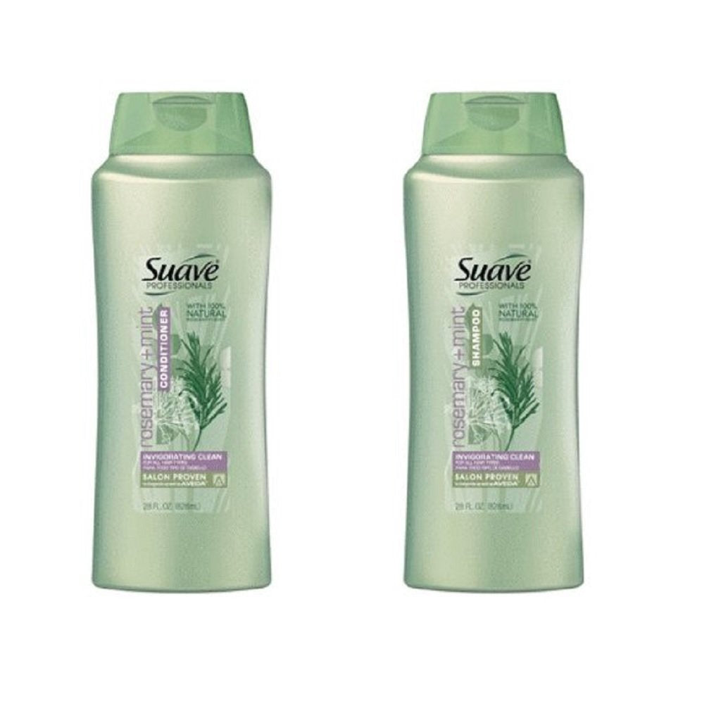Suave Professionals Rosemary + Mint Shampoo and Conditioner Bundle, 28 Oz Each Bottle Beauty & Personal Care Suave