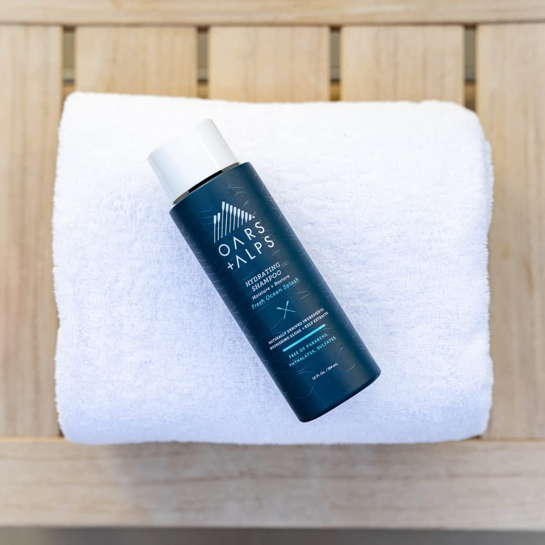 Oars + Alps Men's Sulfate Free Hair Shampoo, Conditioner, and Body Wash Kit, Moisturizing Skin Care Infused with Kelp and Algae Extracts, Fresh Ocean Beauty & Personal Care Oars + Alps