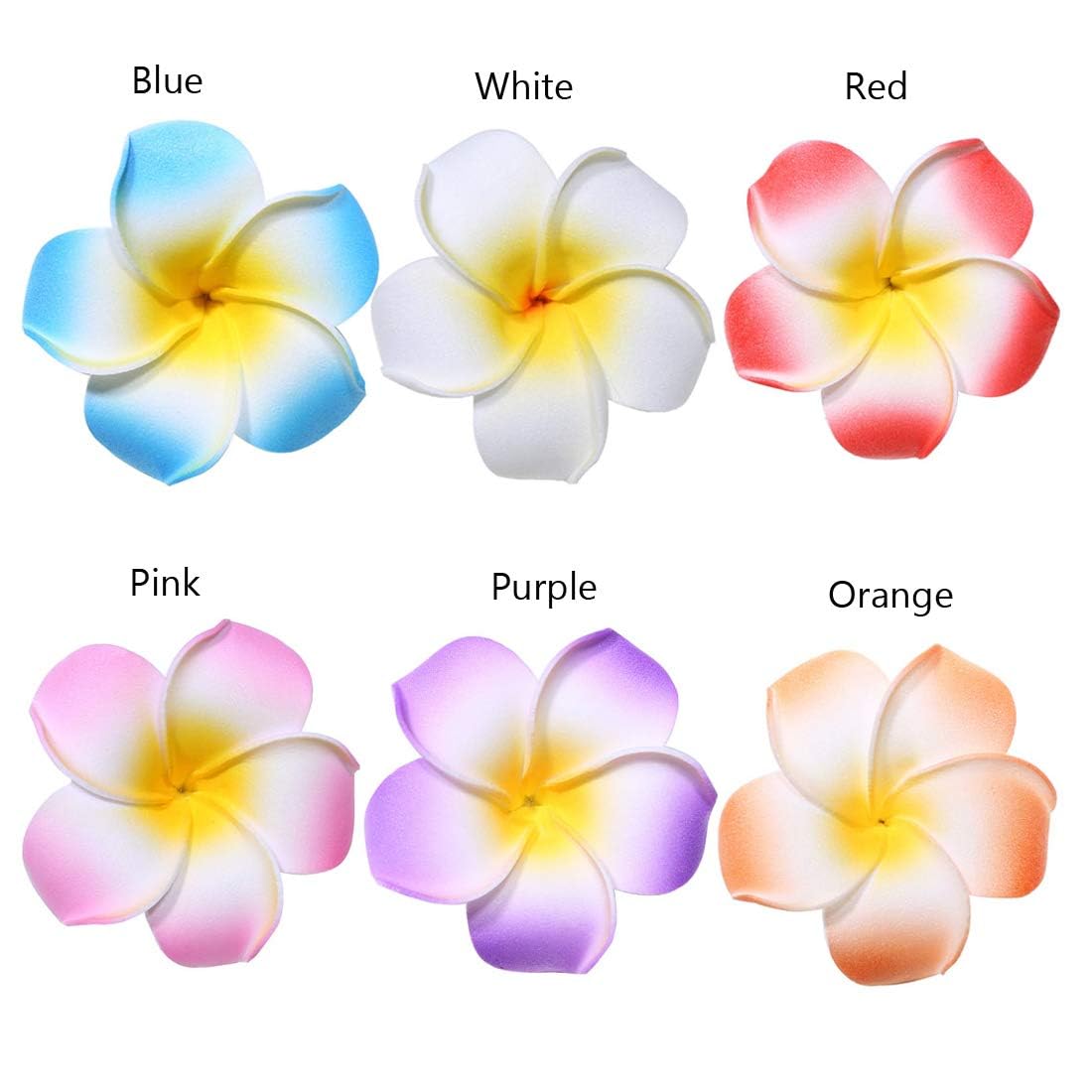 Calcifer® 30pcs 1.97''Hawaii Hawaiian Plumeria Flower Clips Bridal Wedding Party Beach Hair Clips(5CM,1.97inches) Beauty & Personal Care Calcifer