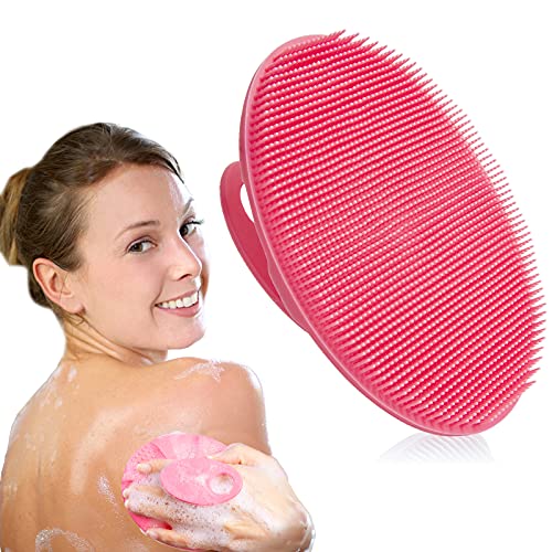 INNERNEED Soft Silicone Body Cleansing Brush Shower Scrubber, Gentle Exfoliating and Massage for All Kinds of Skin (Pink) Beauty & Personal Care INNERNEED