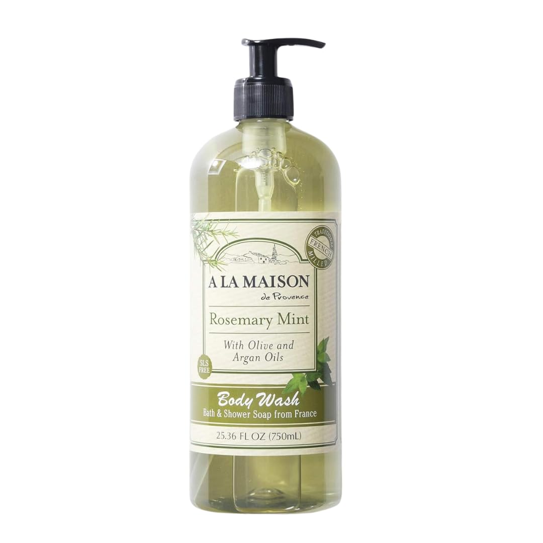 A LA MAISON Rosemary Mint Body Wash 25.36 Fl Oz - Natural Hand Wash Made with Essential Oils - Biodegradable, Plant-Based, Vegan, Cruelty-Free Beauty & Personal Care A LA MAISON