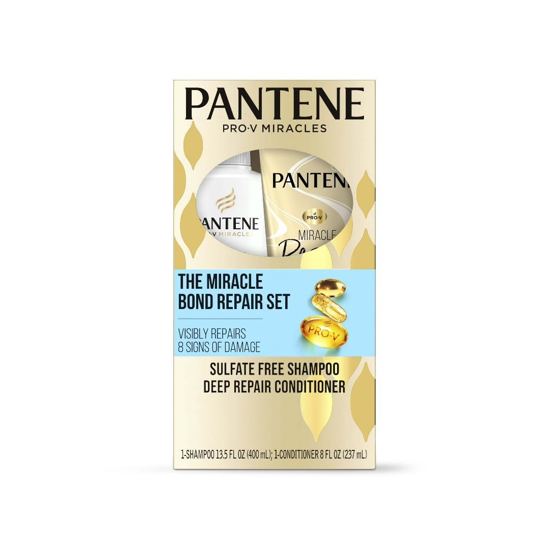 Miracle Bond Repair Keratin + Vitamin E Shampoo and Miracle Rescue Deep Repair Conditioner Dual Pack Beauty & Personal Care Pantene