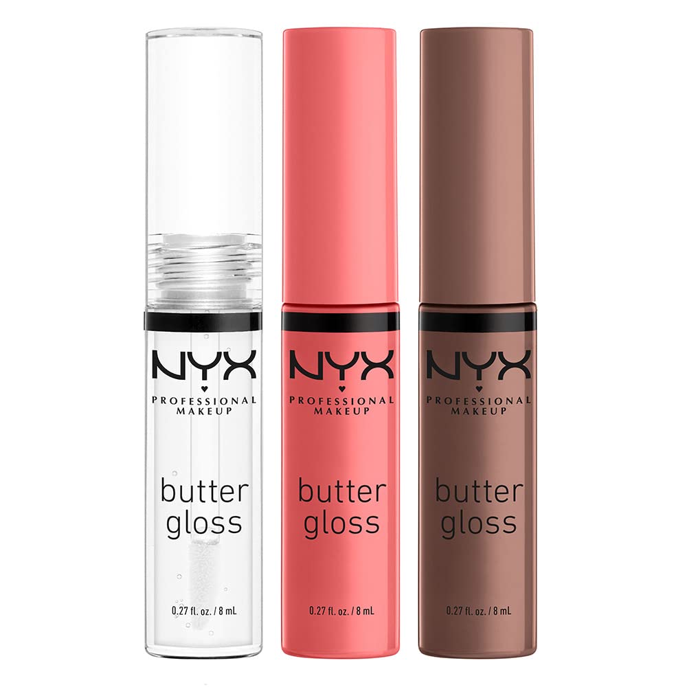 NYX PROFESSIONAL MAKEUP Butter Gloss Lip Trio, Gift Set