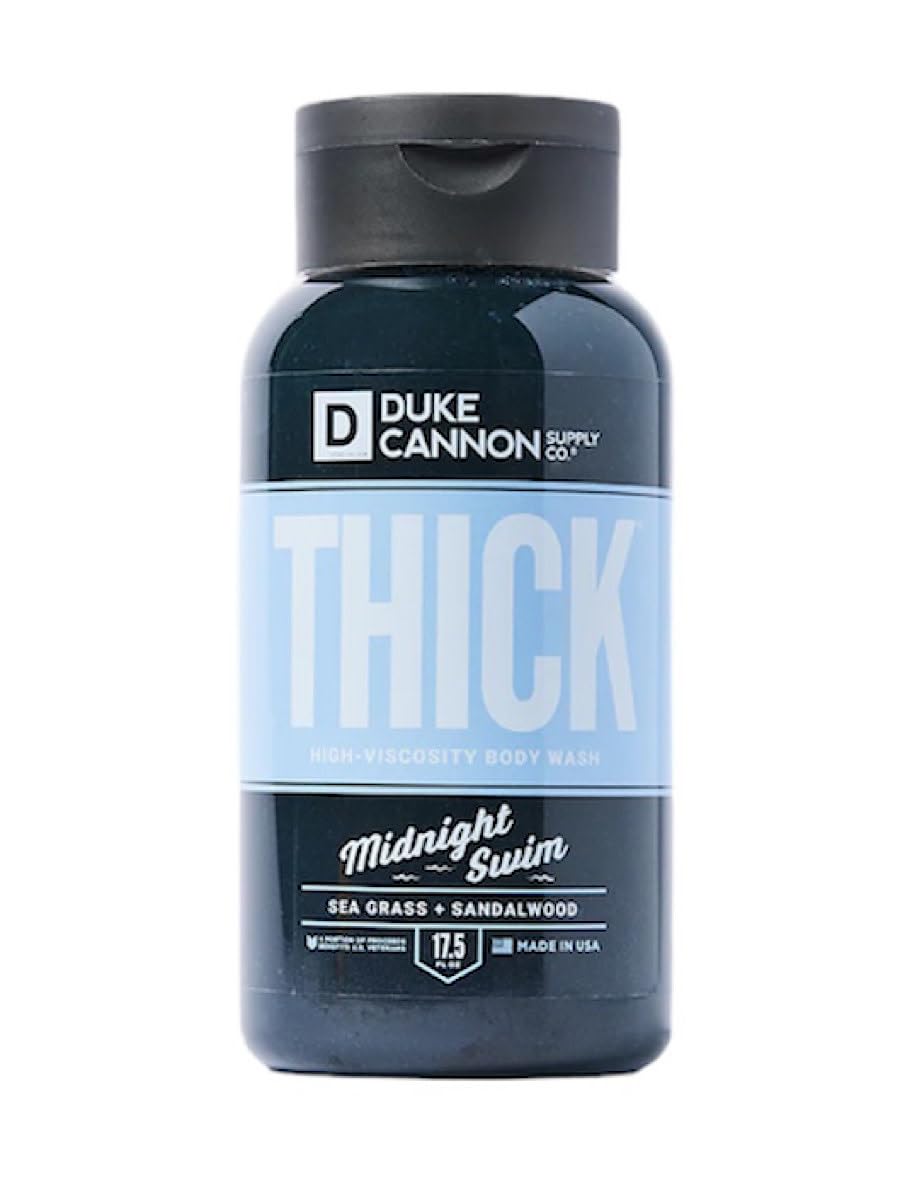 Duke Cannon Thick Body Wash - Midnight Swim, Men’s Body Wash for Deep Clean, Fresh Scent, Large 17.5 oz Bottle, Sulfate-Free, Moisturizing Formula Beauty & Personal Care Duke Cannon Supply Co.
