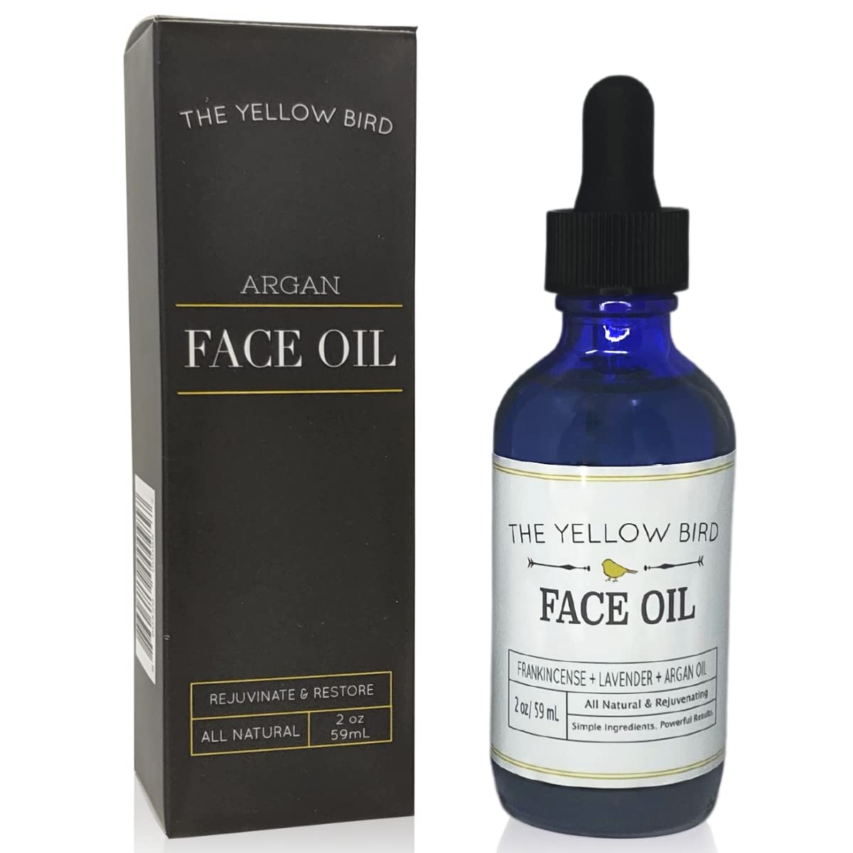 Argan Face Oil Cleanser. Moisturizing Anti Aging Natural & Organic Facial Serum for Acne, Spots, Scars, and Wrinkles. Hydrating Botanic Blend Beauty & Personal Care The Yellow Bird