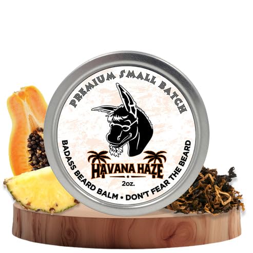 Badass Beard Care Beard Balm - The Havana Haze, 2 Ounce - All Natural Ingredients, Keeps Beard and Mustache Full, Soft and Healthy, Reduce Itchy Beauty and Personal Care Badass Beard Care