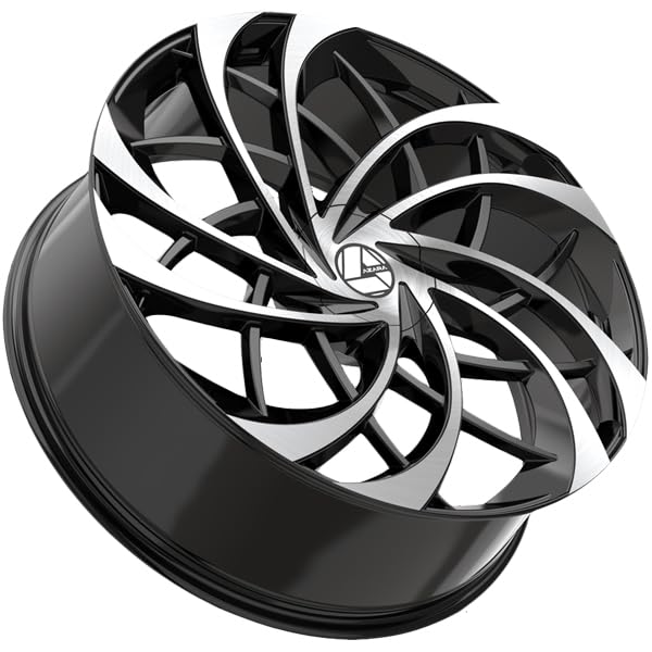 Azara AZA-540 22x8.5 5x112 5x114.3 +38 Cb 74.1 Gloss Black & Machined Beauty & Personal Care Azara