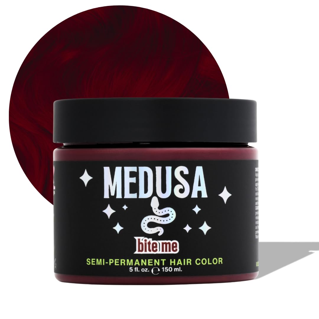 Medusa Semi-Permanent Hair Color, Vegan and Cruelty-Free Hair Dye, Last up to 24 Washes, Non-Damaging Conditioning Hair Color (Bite Me, 5 fl oz) Beauty & Personal Care Medusa's Make-Up