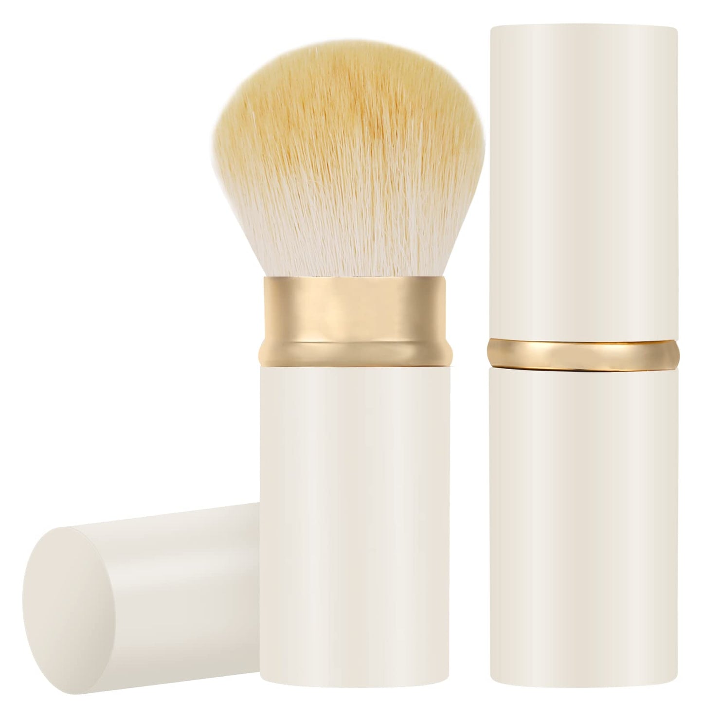 Falliny Retractable Kabuki Makeup Brush, Travel Face Blush Brush, Portable Powder Foundation Sunscreen Brush with Cover for Blush, Bronzer, Buffing Beauty & Personal Care Falliny