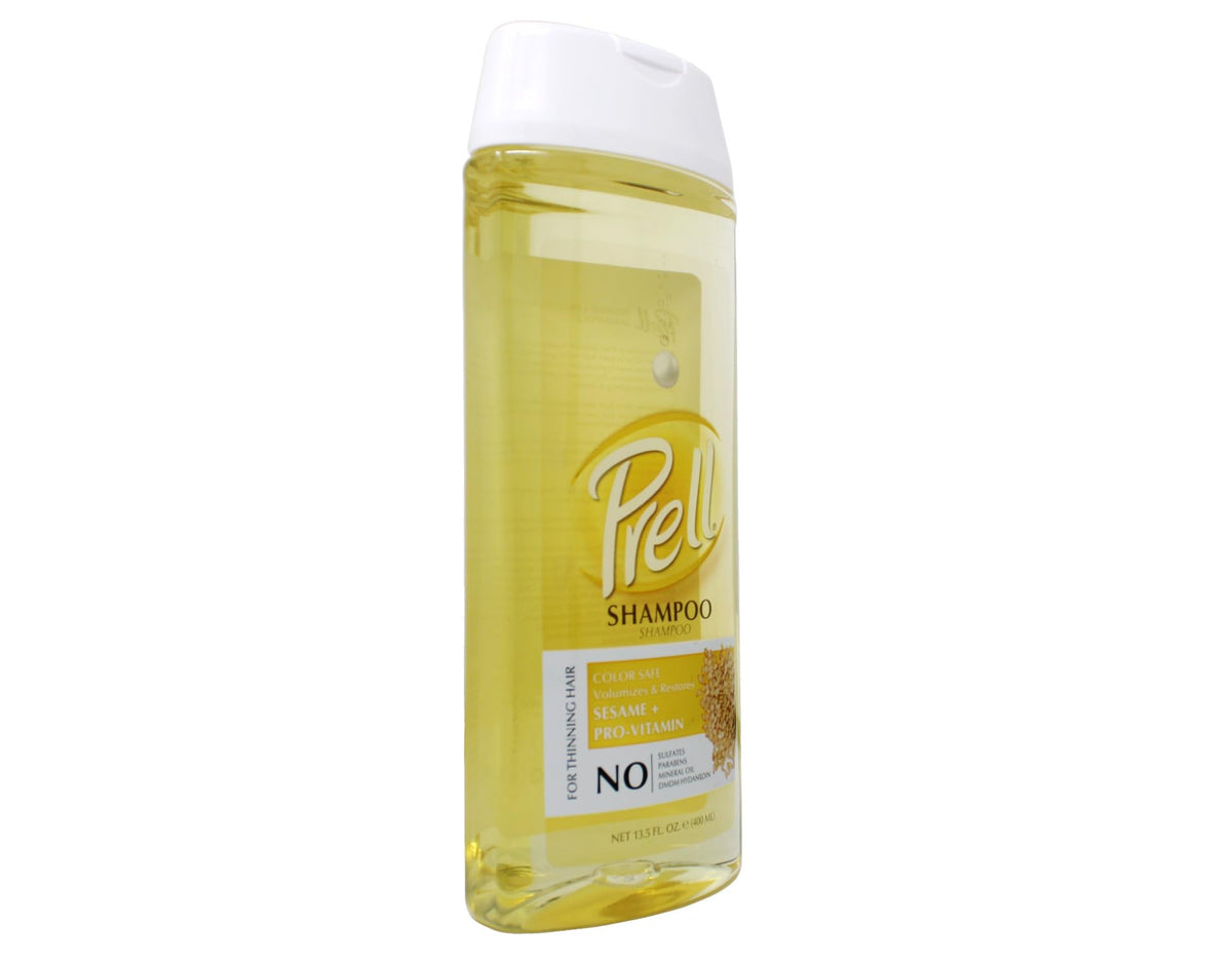 Prell Sesame + Pro-Vitamin Shampoo for Thinning Hair, Color Safe, Volumizes & Restores 13.5 fl. oz. (Pack of 2)