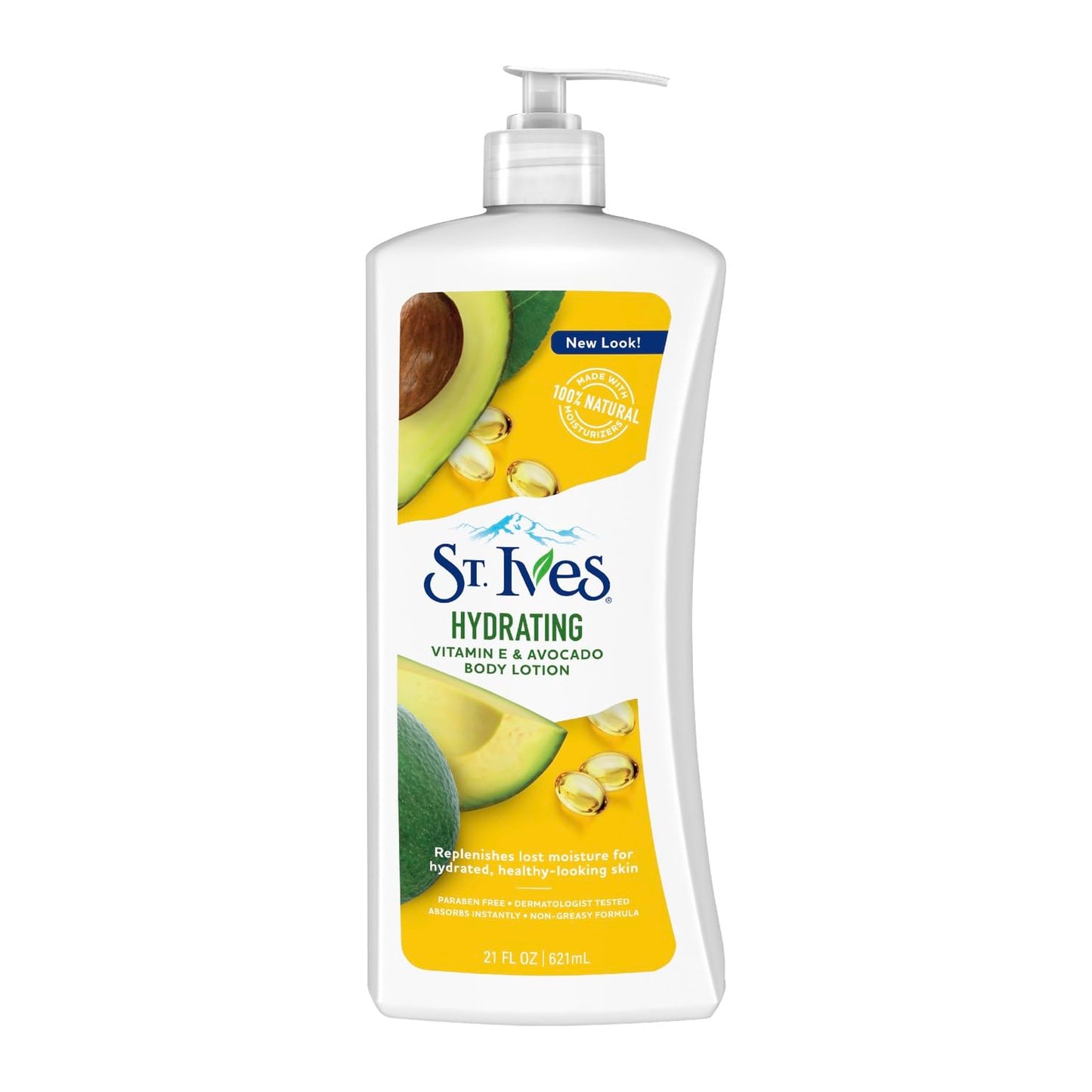 St. Ives Hydrating Hand & Body Lotion Moisturizer for Dry Skin Vitamin E & Avocado Made with 100% Natural Moisturizers 21 oz Beauty & Personal Care St. Ives