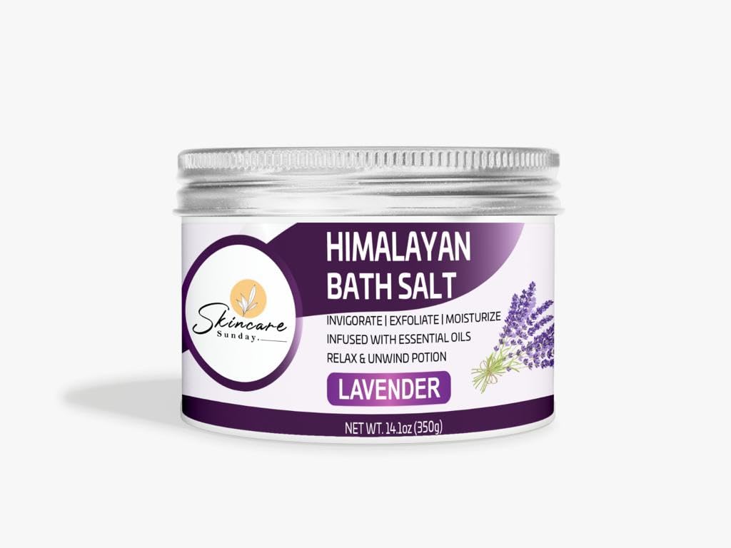 Skincare Sunday Himalayan Bath Salts Infused with Minerals and Essential Oils - Invigorate - Exfoliate - Moisturize - Detoxify - Cleanse - Relaxing Beauty and Personal Care SKINCARE SUNDAY