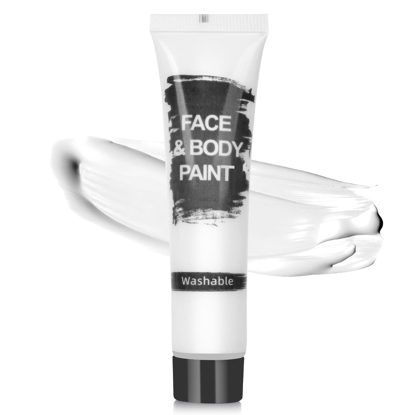 Halloween Face Body Paint, Clown White Makeup Tube, Washable for SFX Skull Joker Zombie Vampire Skeleton Goth Cosplay Beauty & Personal Care Js2U ZW