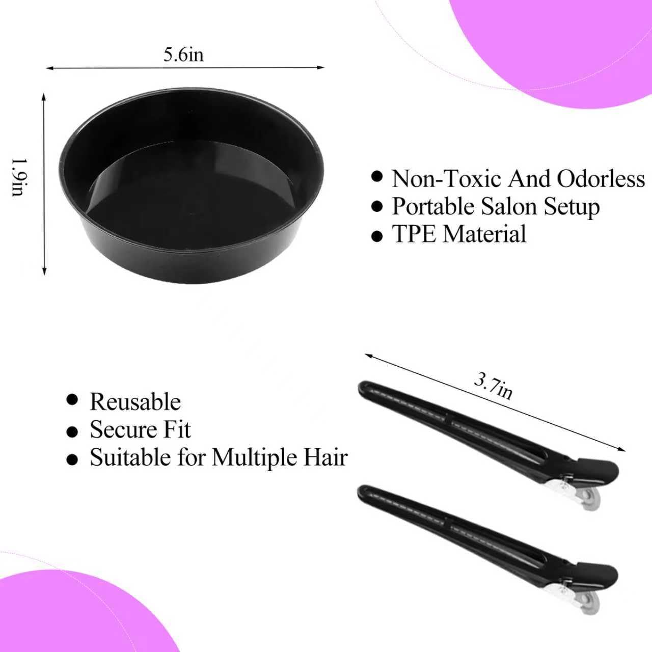 19PCS Hair Dye Kit, Hair Coloring Products with Hair Dye Brush, Collapsible Bowl, Clips, Ear Muffs, Disposable Gloves, Scarf, Shower Cap Beauty & Personal Care vivinin