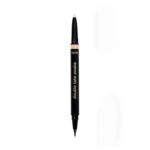tarte double take awake micro liquid liner - 2-in-1 Amazonian Clay-Infused Eyeliner Pen for Bold, Wide-Awake looking Eyes, Longwear, Waterproof, Vegan Beauty & Personal Care tarte